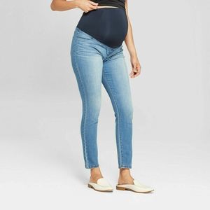 Isabel Maternity  Crossover Panel Jeggings, Light Blue  SIZE 2